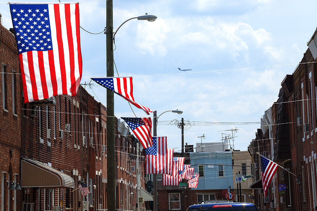Preparation for July 4th in Philadelphia
