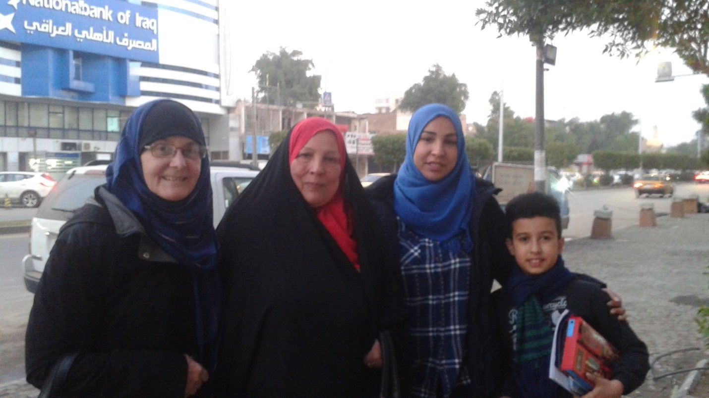 Cathy Breen with close friends in Baghdad