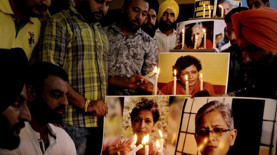 protest-against-lankesh-murder