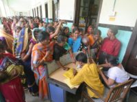 People waiting to get registered at Motihari District Government Hospital in East Champaran, Bihar. With so few doctors employed to work in the public sector of healthcare in India, this scene is typical.