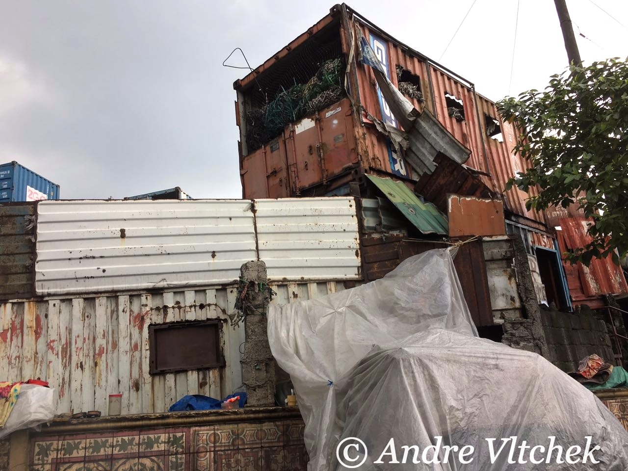 Inhabited container at Baseco slum