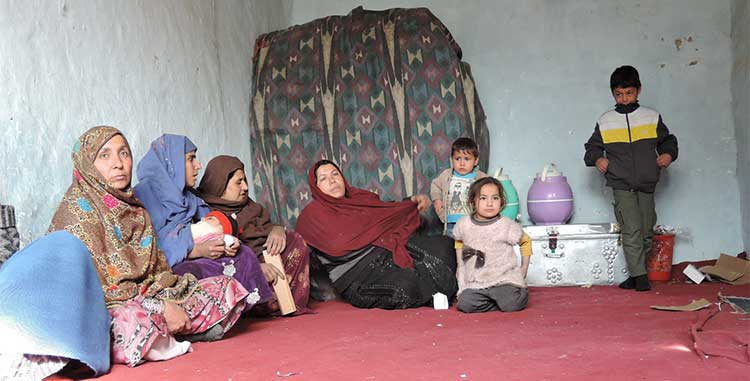Mothers and children inside a Kabul refugee camp... Photo credit: Henrietta Cullinan