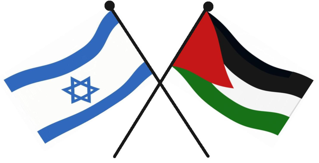 palestine israel flags
