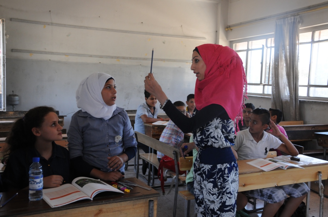 English lesson at a Palestinian school