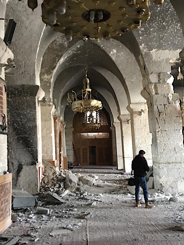 Inside Umayyad Mosque in Aleppo