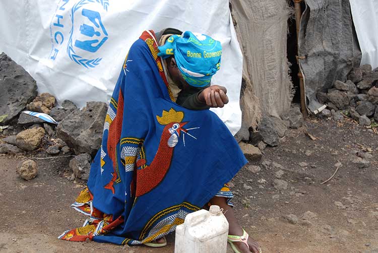 Woman victim in Kibati Camp, Goma, DRCongo 