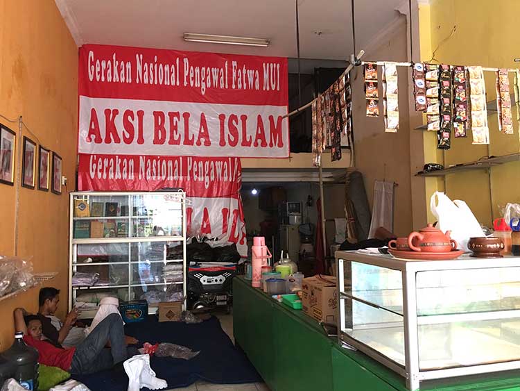 Store belonging to FPI in Jakarta (Islamic Defender's Front)