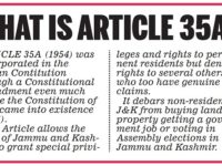 Scrapping Of Article 35A – Part Of An Agenda