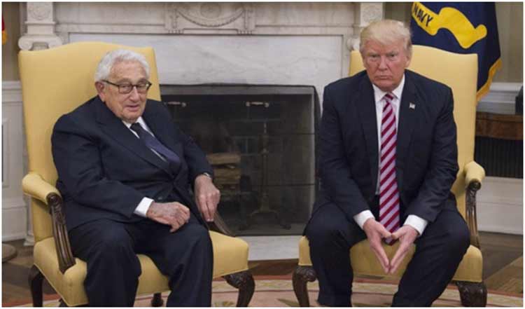 Dr. Henry A. Kissinger meets President Donald J. Trump at the White House 10 May 2017