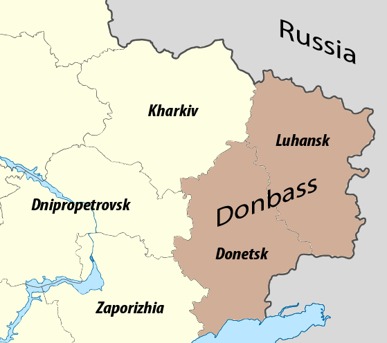 Map of the Donbass