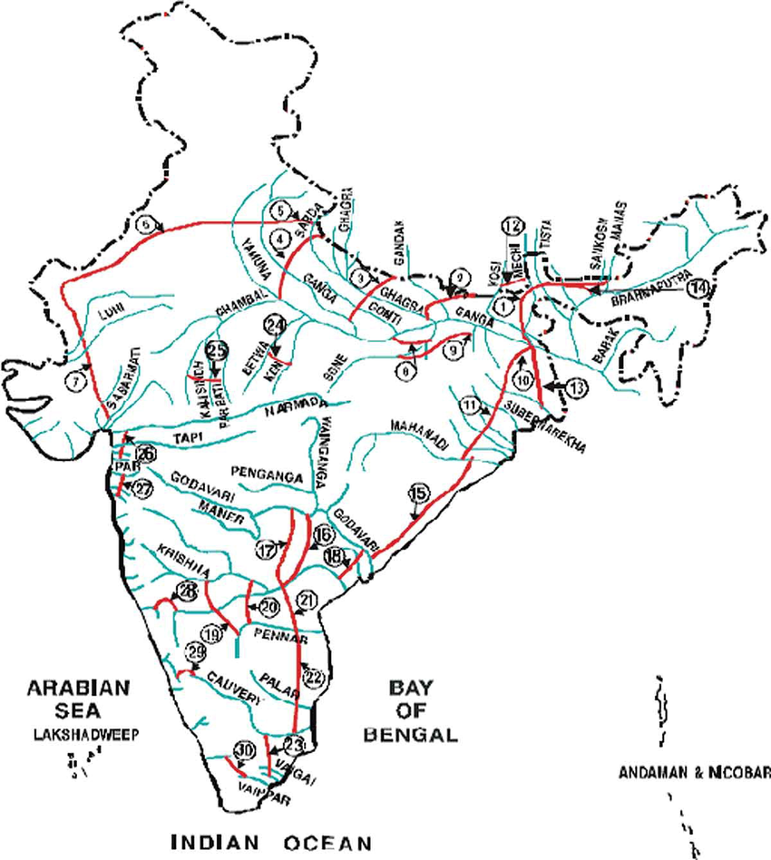 The-Indian-National-River-Linking-Project-with-30-proposed-links