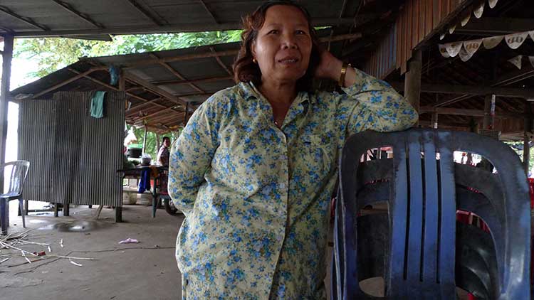 Near Cambodian - Vietnam border - she still remembers horrors of US bombing