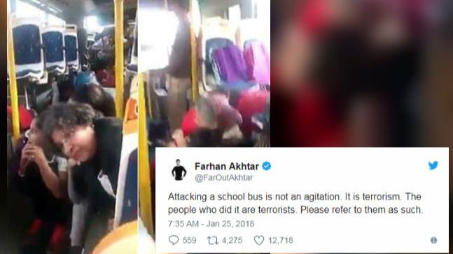 padmaavat school bus attack