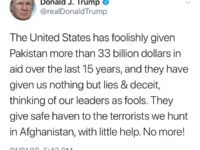 China Supports Pakistan Against Trump’s Tweet