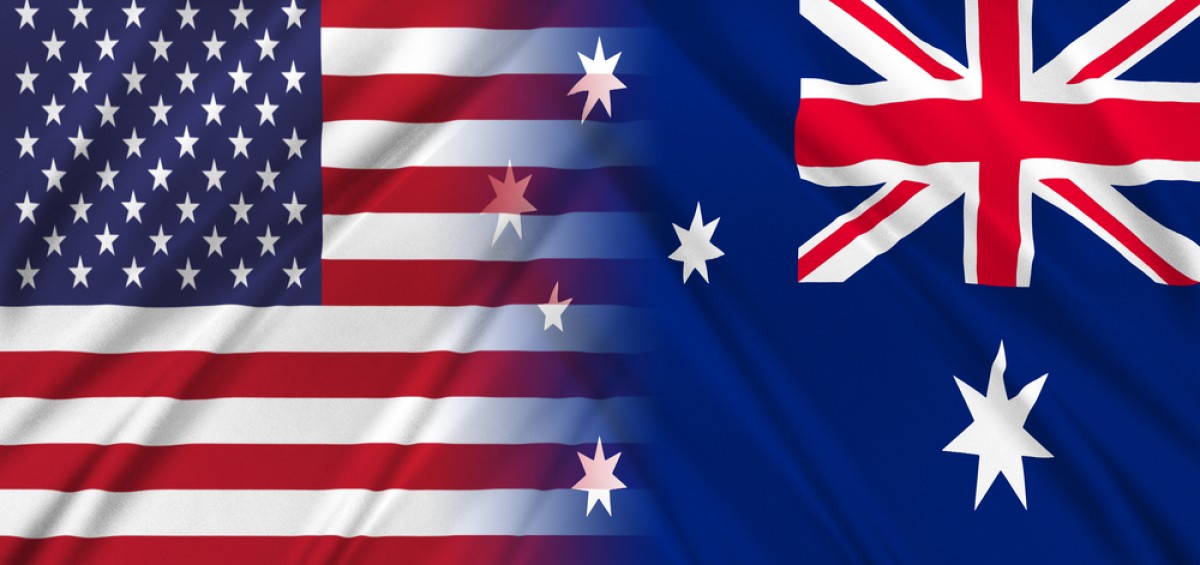 United states Australia flag