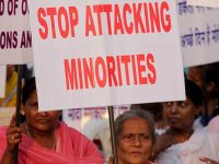 "WAKE UP INDIA" a Protest Rally against the Violence & oppression on Minorities, Churches, Nun and Christians organize by Christian reform united people association along with Other Organizations, Churches and Institutions at Azad Maidan on Friday. Express photo by Prashant Nadkar, Mumbai, 27/03/2015