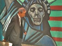 Passerby at Ex-US Embassy Tehran