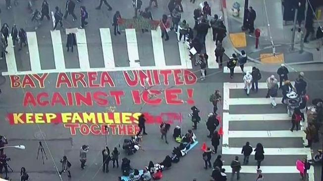 Protest Outside SF ICE Building Denounces Immigration Raids