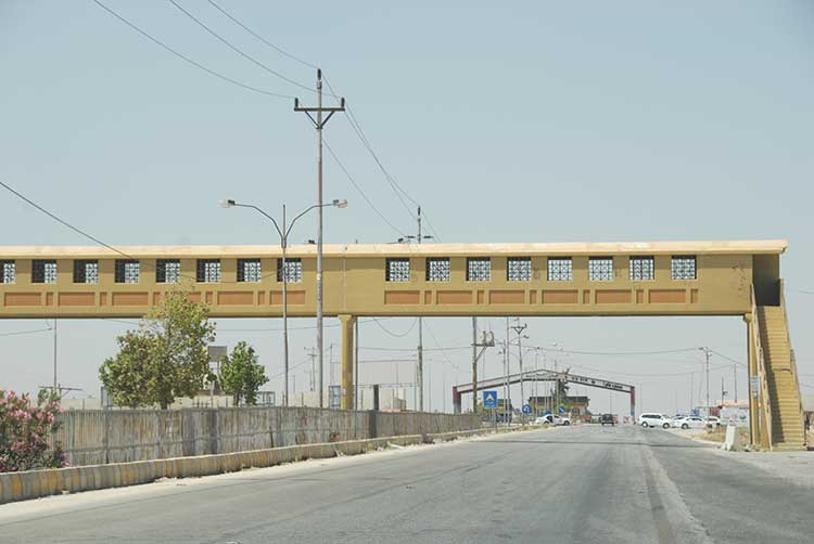 empty Jordan Syrian border post