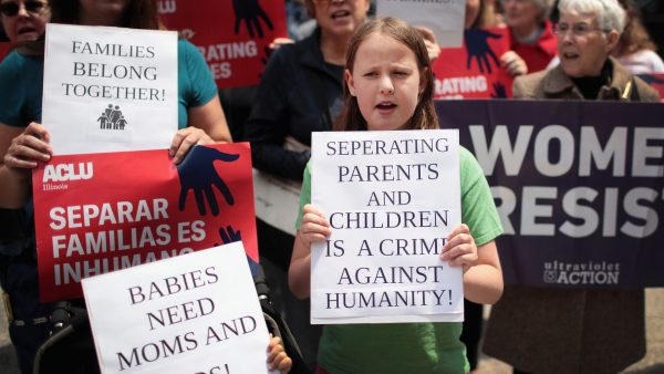 protest against separating parents from children. photo by scott olson for getty images e1529158545325