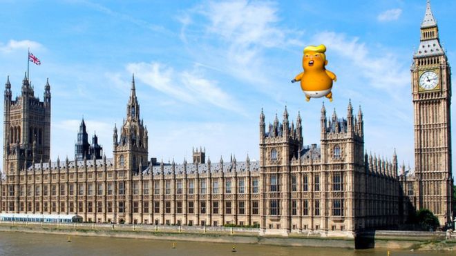 Baby Trump protest balloon