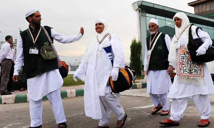 Haj pilgrimss departure for Jeddah from Srinagar Airport.