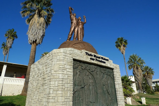 Munument to liberation from slavery in Windhoek