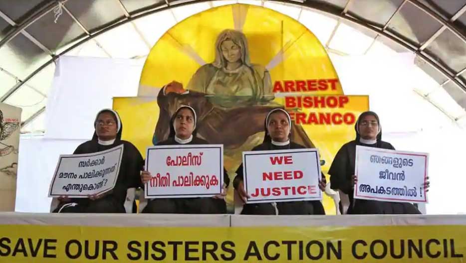 nuns protest