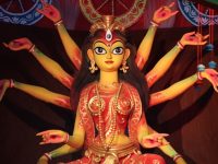 Durga Puja, also called Durgotsava and Navaratri, is an annual Hindu festival in the Indian subcontinent that reveres the goddess Durga. It is observed in the Hindu calendar month of Ashvin, typically September or October of the Gregorian calendar.
