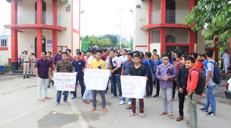 manipur university protest 7591