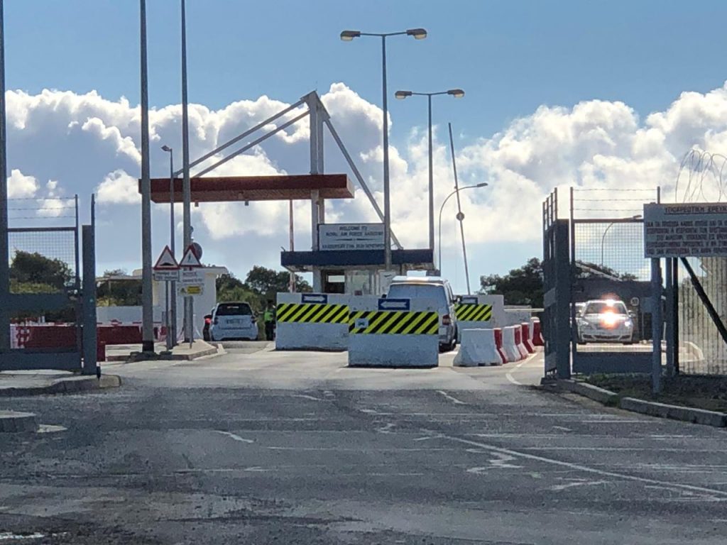 Entrance to Akrotiri RAF base