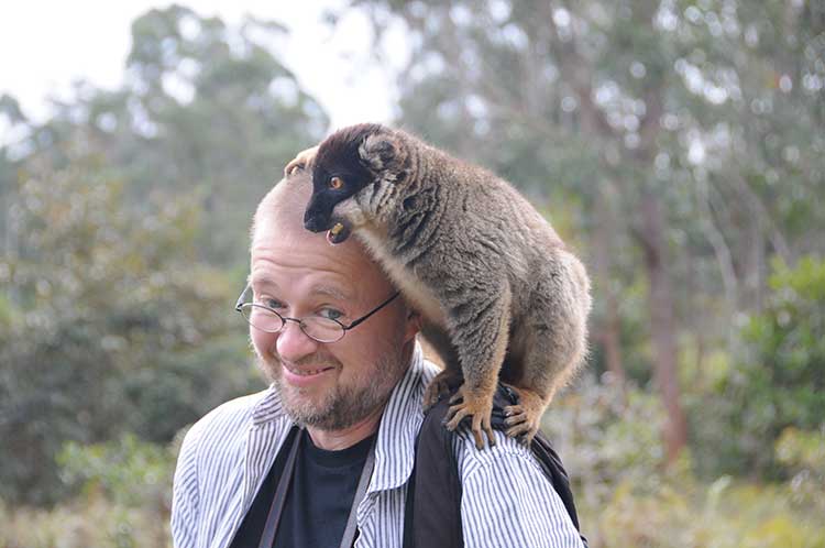 Lemur fell on me in Madagaskar