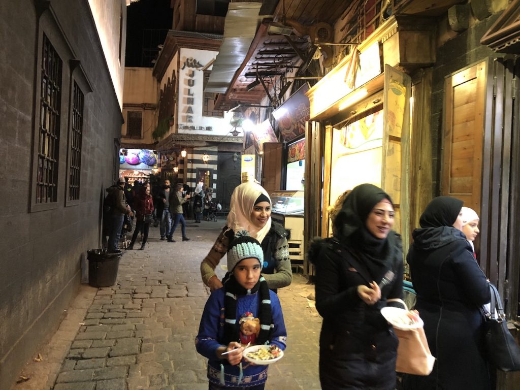 night in the old city of Damascus