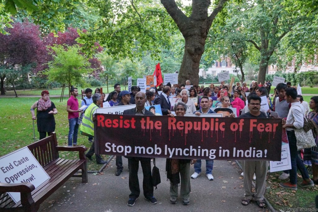 A Public March in London against mob lynching in India copyright South Asia Solidarity Group