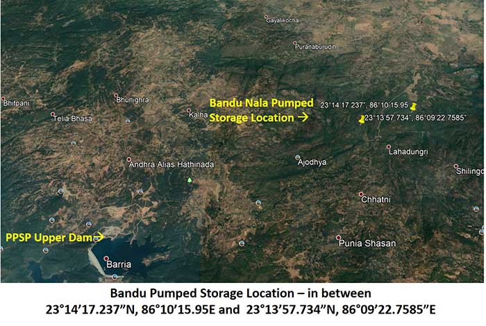 Bandu Pumped Storage Location