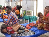 Muzaffarpur: Children suffering from Acute Encephalitis Syndrome (AES) being treated at a hospital in Muzaffarpur, Monday, June 17, 2019. Bihar's Muzaffarpur district is reeling under an outbreak of the disease, taking the death toll to atleast 100 children. (PTI Photo)(PTI6_17_2019_000207B)
