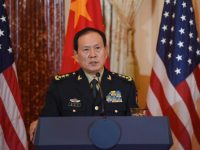 WASHINGTON, DC - NOVEMBER 09: Chinese State Councilor and Defense Minister General Wei Fenghe speaks during the second round of U.S.-China Diplomatic and Security Dialogue on November 9, 2018 in Washington, DC. (Photo by Diao Haiyang/China News Service/VCG via Getty Images)