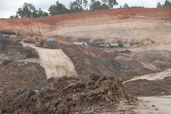 monstrous mines in Borneo