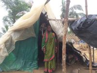 Sita Bhoi with her temporary shed
