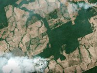 Planet images showing Nova Bandeirantes in Mato Grosso, Brazil after a fire on Aug. 21, 2019. (Photo: courtesy of Planet Labs Inc.)