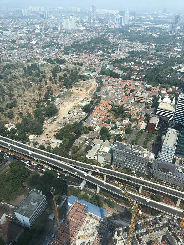 Jakarta slums and highway malls. Not really a city