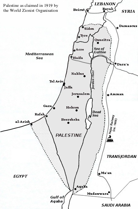 Palestine claimed by WZO 1919