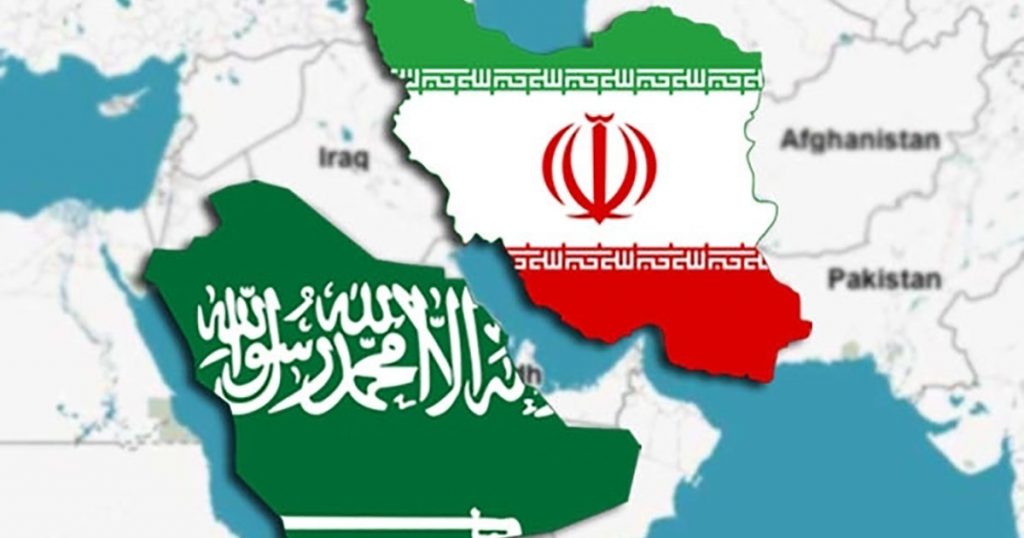 saudi iran map