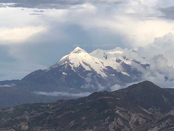 Holy Mt. Illimani observing and waiting
