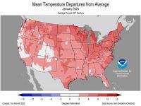 Winter 2019-20 was so far the warmest on record in the contiguous U.S.
