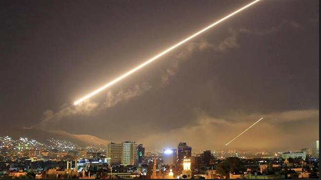 Syrian air defenses down several Israeli missiles over Damascus