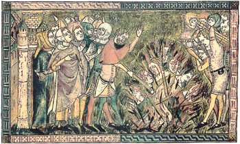 jews burned to death in strasbourg feb. 14 1349 during the black death