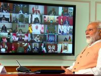 New Delhi, May 04 (ANI): Prime Minister Narendra Modi attends the 'Non-Aligned Movement' Summit via video conferencing, in New Delhi on Monday. (ANI Photo)