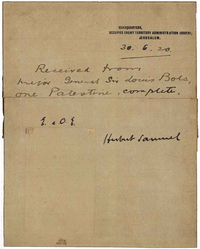 Receipt for Palestine FROM LIBRARY reduced