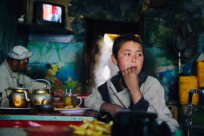 Safdar a child laborer in Kabul